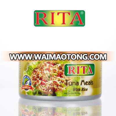 CANNED VALUE ADDED TUNA FISH AND RICE FROM THAILAND BLUE RIVA / RITA BRAND