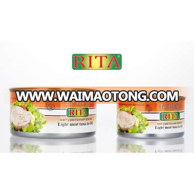 CANNED TUNA FISH HIGH QUALITY FROM THAILAND BLUE RIVA / RITA BRAND