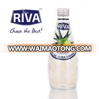 ALOE VERA DRINK WITH GUAVA FLAVOR IN GLASS BOTTLE FROM THAILAND