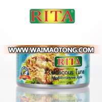 CANNED VALUE ADDED TUNA FISH MEDITERRANEAN STYLE FROM THAILAND BLUE RIVA / RITA BRAND